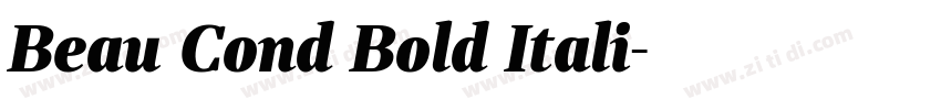 Beau Cond Bold Itali字体转换